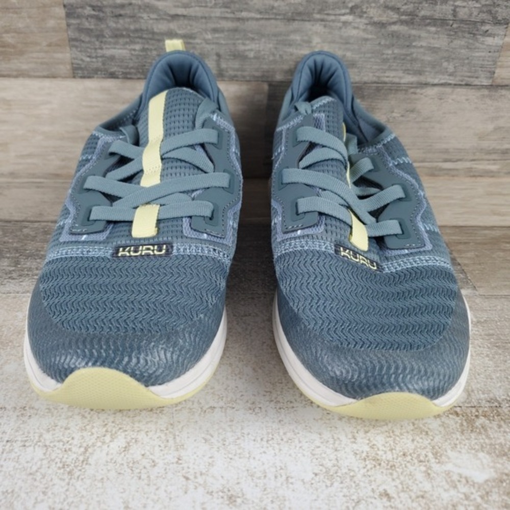 Kuru Atom Womens Shoes Sz 9.5 M Running Muted Blue Gray Mesh Lace Up Sneakers - Picture 2 of 10